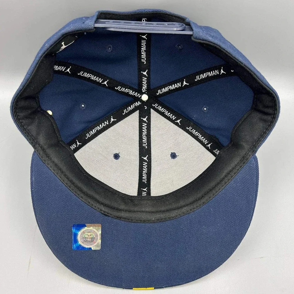 Air Jordan x Michigan Wolverines Hat Men Blue NCAA Jumpman‎ Snap Back Cap